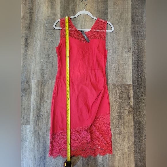 Elegant Red Lace Wedding Dress - Picture 10 of 12